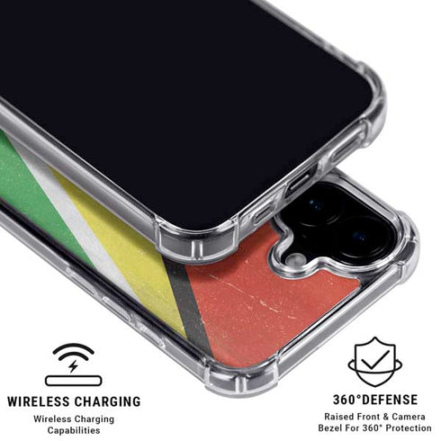 Guyana Flag Distressed iPhone 16 MagSafe Case